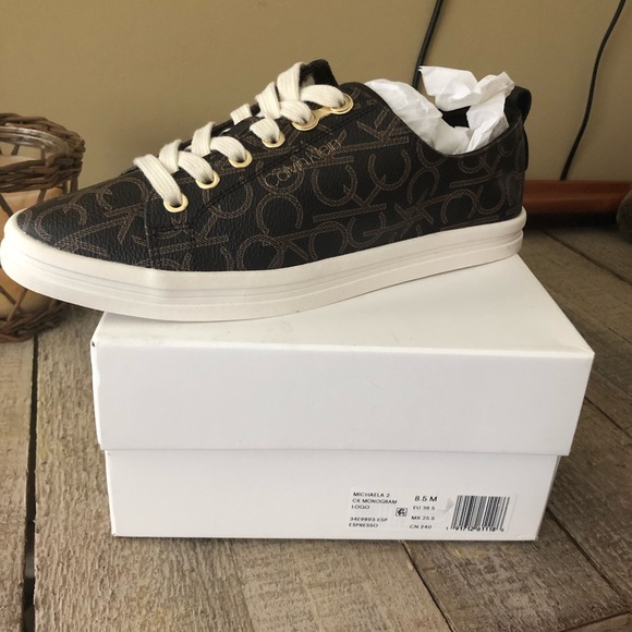 calvin klein logo shoes